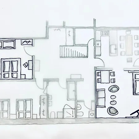 130m2 Loft - Balkon, Smart Tv, Badewanne, Kaffee 아파트